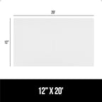 GORILLA GRIP DuraGuard Shelf Liner, Non-Adhesive Cabinet Liners for Kitchen Drawers, Shelves, Refrigerator, Pantry Storage, Bathroom Closet, Durable Waterproof BPA Free Ribbed Plastic, 12x20 White