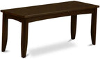 East West Furniture PFB-CAP-W Parfait Dining Table Bench with Wooden Seat, 52x15x17 Inch, Cappuccino