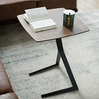 Telephone Table, Industrial Side Table,Telephone/Laptop Side Table,Sofa Side End Table,C Table for Small Space(Color:Wood,Size:17.3217.3223.62in)