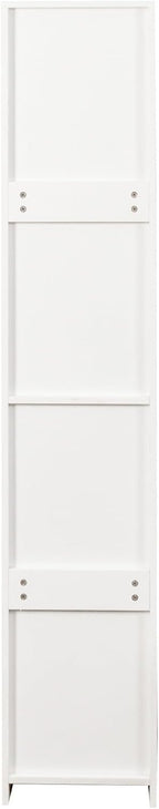 KEIKI Pull-Out Kitchen Pantry Storage Cabinet with Multi-Tier Shelf, Spice Rack Next to Fridge, Freestanding Wood Cabinet Hutch Food Pantries Cupboard for Dining Room, Narrow Spaces