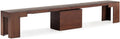 Transformer Table - Extendable Dining Bench, Solid Wood Expandable Seating 1–6, Multifunctional Dining Bench with Integrated Storage, Modern Farmhouse Wood Bench, Mahogany