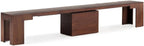 Transformer Table - Extendable Dining Bench, Solid Wood Expandable Seating 1–6, Multifunctional Dining Bench with Integrated Storage, Modern Farmhouse Wood Bench, Mahogany