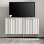 SICOTAS 57"W Modern Sideboard Buffet Cabinet with Adjustable Shelves, White