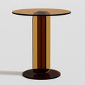 Modern Clear Acrylic Round Side Table, Small Coffee Table, Multi-Purpose End Tables for Living Room, Bedroom, Office(Brown)