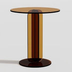 Modern Clear Acrylic Round Side Table, Small Coffee Table, Multi-Purpose End Tables for Living Room, Bedroom, Office(Brown)