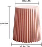 Footstool Footstool,Simple Fashion Stool,Anti-Slip Strong Stool (White 18x17x14inch)