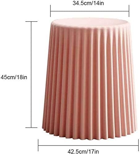 Footstool Footstool,Simple Fashion Stool,Anti-Slip Strong Stool (White 18x17x14inch)