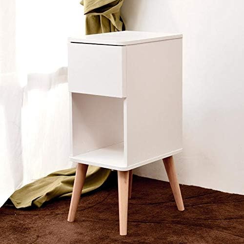 Telephone Table, Drawer Bedside Table/Sofa Side Table,Small Size Lockers,Telephone Side Table,2 Colors(White-15.74 * 11.81 * 29.56in