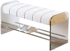 Foot Stool Shoe Changing Stool Transparent Acrylic Bench Bedroom Cloakroom Simple Home Door Wearing Shoe Stool Entryway Bench(A,M 100cm)