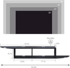 GHC Floating TV Stand, Wall Mounted Entertainment Center and Cabinet Shelf, TV Console with Storage, Media Console for DVD Player, Space-Saving Under TV Shelf for Bedroom, Living Room (Black)