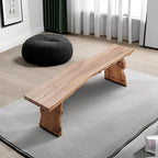 Elm Wood Dining Bench Bedroom BenchesIn Footrest Stool Accent Bench for Entryway Dining Room Living Room Bedroom End of Bed Long 63IN