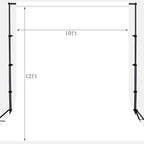 Solid Photography Backdrop Background Chromakey Muslin Portrait Background Screen for Photo Video Studio… (White, 10x12ft)