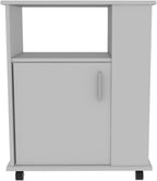 2 Piece Kitchen Set with Island and Microwave Pantry Cabinet | Interlocking mechanism for setup without tools assembly