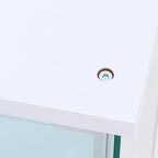 不二貿易(Fujiboeki) Fuji Boeki 72802 Collection Case, Figure Case, 3 Tiers, Width 23.8 x Depth 14.4 x Height 33.5 inches (60.5 x 36.5 x 85 cm), White, Wide Type, Rear Mirror
