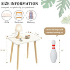 FORAOFUR Small Side Table, Modern Wood Mini Coffee Table, Easy Assembly Compact End Table for Living Room Bedroom Sofa, Minimalist White Accent Furniture for Small Spaces