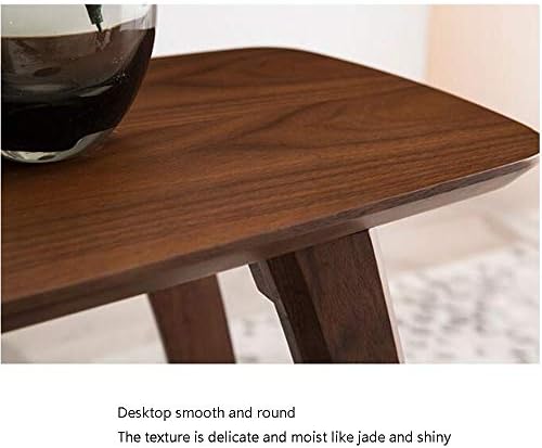 Telephone Table, All Solid Wood Side Table/Telephone Tables,C Sofa Side Table,Removable End Tables Living Room,White/Wood(Color:Walnut,Size:20.4714.1722.44in)