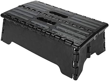 Folding Step Stool Step Stool Holds Up to 300 lb Plastic Foldable Step Stools Non Slip with Carry Handle Collapsible Stool for Kitchen, Bathroom or Bedroom