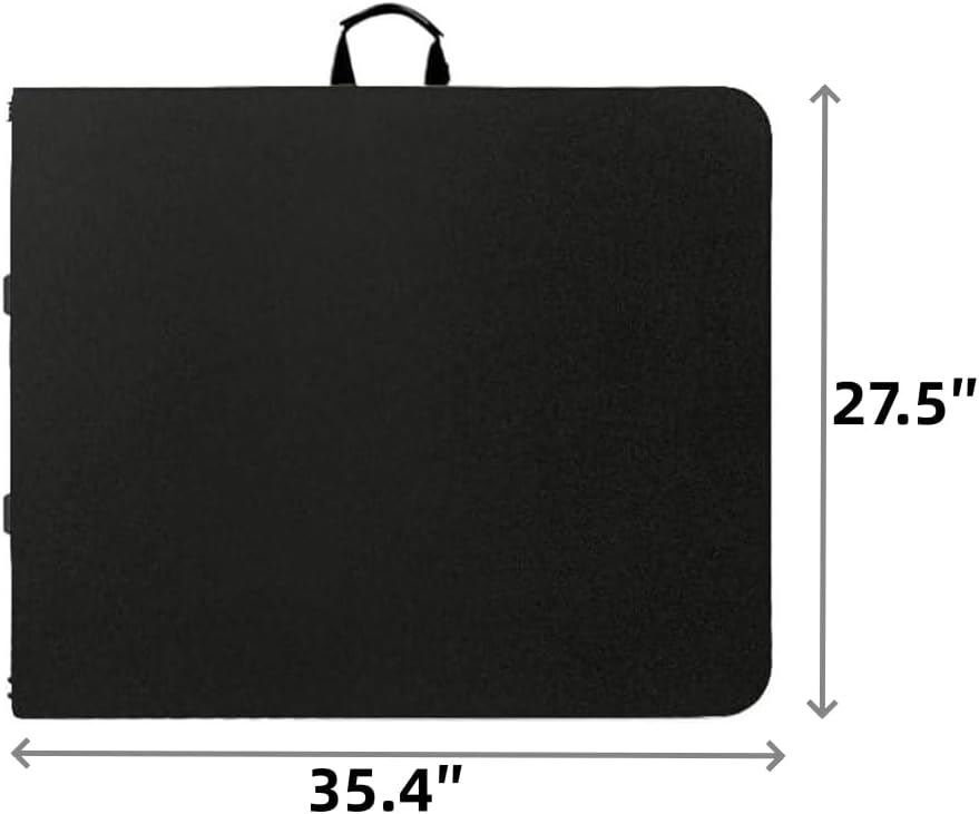 Folding Table 6ft Foldable Table with Built in Handle & Steel Legs / 6FT Heavy Duty Folding Portable,Perfect for Party, Dining Indoor/Outdoor Events, Tailgating & Backyard BBQ, Black