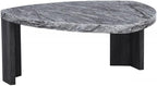 39" Durable Marble Laminate Nesting Coffee Table, Boo Coffee Table with Nested Structure, Nesting Side Tables with MDF Build for Modern Living Spaces, Gray