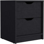 2 Drawers Nightstand, End Table, Side Table Pull Out System,for Small Spaces