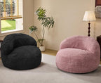 Hobestluk Giant Memory Foam Bean Bag, No-Assembly, Chevron Black Large | High Density Memory Foam, Washable & Removeable Cover, Durable Zipper, Skin Friendly Fabric, Soft Faux Fur, No Assembly