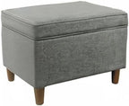 HomePop 24" Storage Ottoman, Gray (K7732-F2281-V), Large