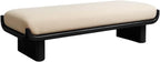 Modern Wooden and Fabric Long Shoe-Changing Bench for Living Room and Bed end Entryway(Small)
