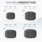 4FT Bean Bag Chair with Ultra Soft Velvet Cover Bean Bag Sofa with Memory Foam Bean Bag Chairs with Large Size Lazy Sofa for Dorm Office Living Room Bedroom Grey 4' | Bean Bags with Memory Foam Filled,Bean Bag Sofa with Handy Pocket&Handle for Classroom