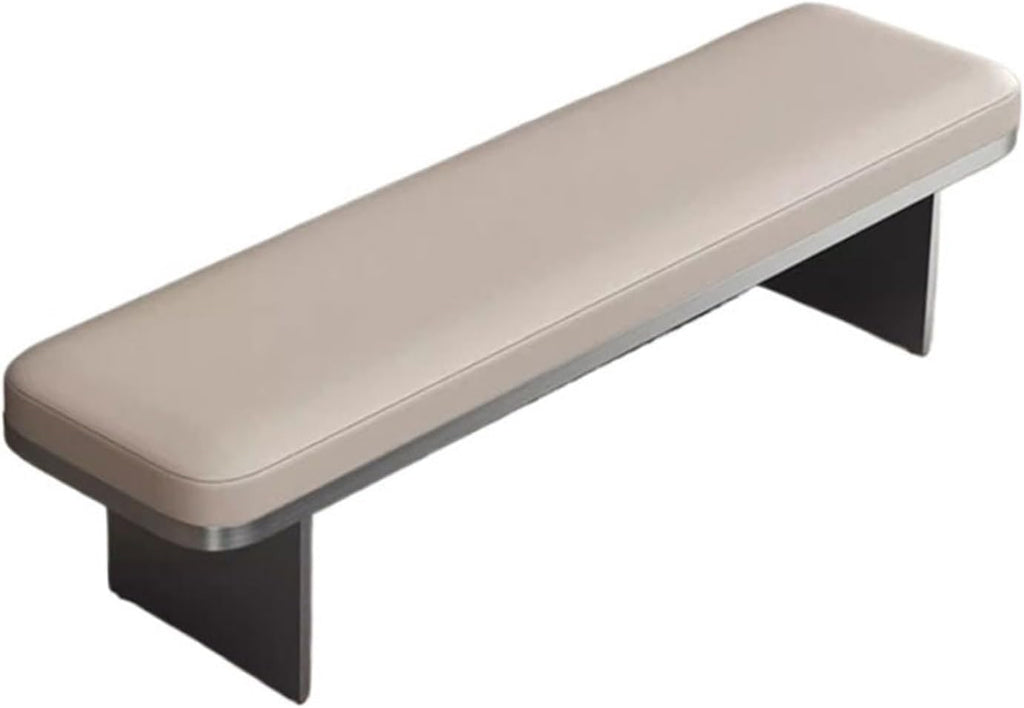 Modern Stainless Steel Footstool Household Sofa Bedside Stool Dining Chair High-Grade Shoeshine Bench Long Entryway(120 * 40 * 40cm)