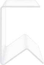 Acrylic C-Shaped Sofa End Table, Acrylic Clear Couch Side Table Modern Tray Snack Table Nightstand Portable Beside Table for Living Room Couch Bedroom