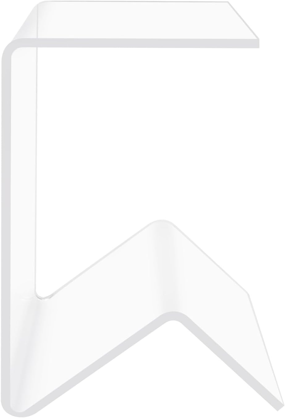 Acrylic C-Shaped Sofa End Table, Acrylic Clear Couch Side Table Modern Tray Snack Table Nightstand Portable Beside Table for Living Room Couch Bedroom