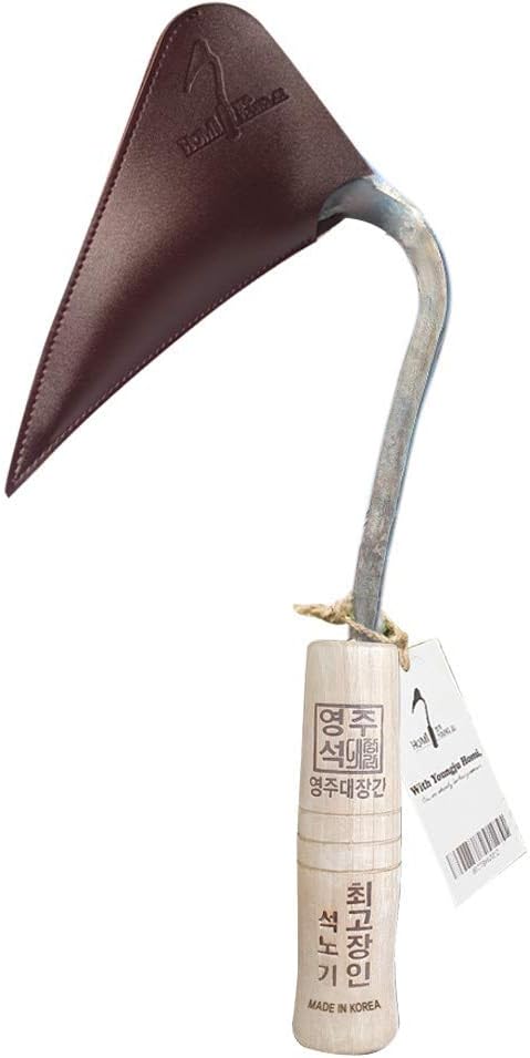 Premium Quality Hand plow Hoe with Safety Cover for Easy Gardening, Weeding and Farming Made by Korean Master Blacksmith