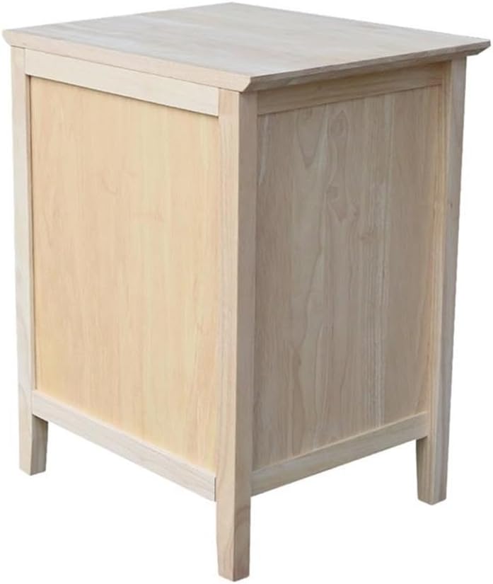 25"H Solid Wood Bedroom Nightstand with 3 Drawers, Parawood Construction, Paint or Stain in Any Color, Durable and Eco-Friendly, Unfinished