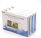 Boxalls 5x7 Inches Acrylic Picture Frames- 3 Pack, Desktop Frameless Photo Frames with Magnetic, Double Sided Transparent (3 Pack)