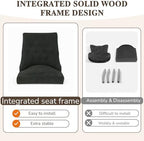 LSSBOUGHT Tufted Dining Chairs, Upholstered Accent Chairs with Nailhead Trim Solid Wood Legs for Kitchen & Dining Room (Green, Set of 2)