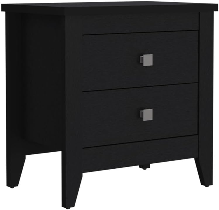 Nightstand More, Two Shelves, Four Legs,for Small Spaces