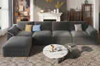 EASE MOOSE Oversized Sectional Modular Sofa,Extra Large L Shaped Couch Wide Deep Seat, Modern Comfy Modular Cloud Couch for Living Room,Removable and Washable