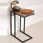 Telephone Table, C-Shaped Side Sofa Snack Table,Telephone Side Table,Solid Wood Computer Coffee Table,Bedside Desk,End Table Living Room Furniture(