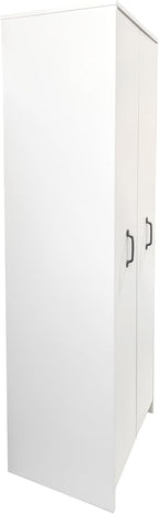 JOYSOURCE Tall Kitchen Pantry Cabinet with Pull-Out Shelves Large 2- Door Free Standing Storage Cabinet for Food, Spice White