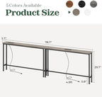 SUPERJARE 78.8 inch Narrow Behind Couch Table with 2 Charging Stations | 2 AC Outlets with USB-C Ports, Extra Storage Behind Sofa, Long Sofa Table Console Table for Entryway Living room,Oak