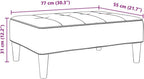 Modern Fabric Footstool Black, Cozy and Stable Footrest for Sofa or Recliner, Compact Size with Plywood Frame for Living Room