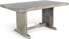 Pemberly Row Contemporary Wood Rectangular Dining Table, Gray Finish, 30''Hx60''Wx38''D, Sleek Minimalist Design, Sturdy Durable Construction, Modern Style Dining Room Table for Small Spaces