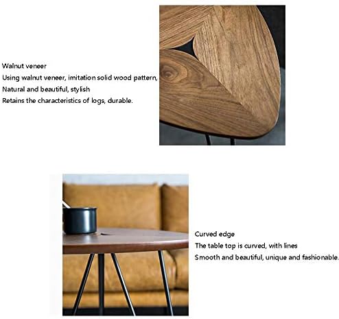 Telephone Table, Side Table,16.92",Sofa Side Table,Bedroom Balcony Small Telephone Tables,Metal Hairpin Legs(Color:Walnut,Size:16.9216.9222.44in)