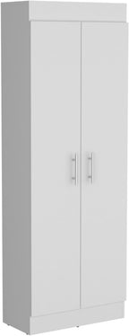 Nepal Pantry Cabinet, Space-Efficient 2-Door Design with Multiple Shelves