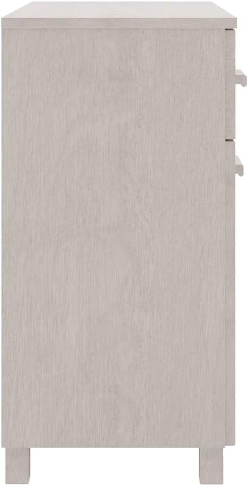 White Solid Pine Wood Sideboard with Matte Finish, 31.1 x 15.7 x 31.5 Inches, Modern Storage Cabinet for Dining Room, Spacious Drawers and Durable Construction for Home