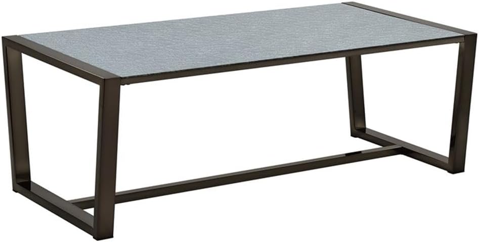 Pemberly Row Contemporary 3-Piece Coffee & End Table Set, Black Nickel Finish, Patterned Mirror Tops, Metal Sled Base with Cross Stretchers, Modern Style Living Room Furniture for Décor and Practical