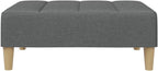 Modern Fabric Footstool with Plywood Frame, 30.3x21.7x12.2 Inches, Sturdy Footrest for Sofa or Recliner, Cozy and Stable Design for Living Room