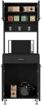 Tuhome Santoro 60 Pantry Cabinet with Double Doors, Adjustable Shelves, Versatile Storage for Kitchen, Dining, and Utility Rooms