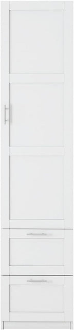 KEIKI Kitchen Pantry Storage Cabinet with Multi-Tier Shelf & Drawers, Spice Rack Next to Fridge, Freestanding Wood Cabinet Hutch Food Pantries Cupboard for Dining Room, Narrow Spaces