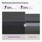PURPLE LEAF Lounge Chair Outdoor Set of 2 w/Armrest for Poolside Dark Grey | Easy Assembly, The multi-position backrest lowers completely flat so you can relax, read, or enjoy full-body sunbathing